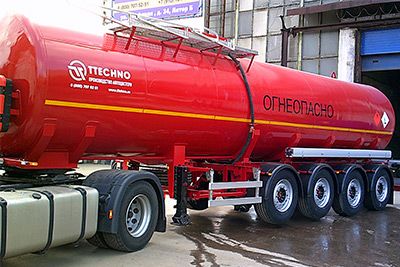 Полуприцеп-цистерна (нефтесодержащая жидкость) 32 м3, 1 отсек, 4 оси
